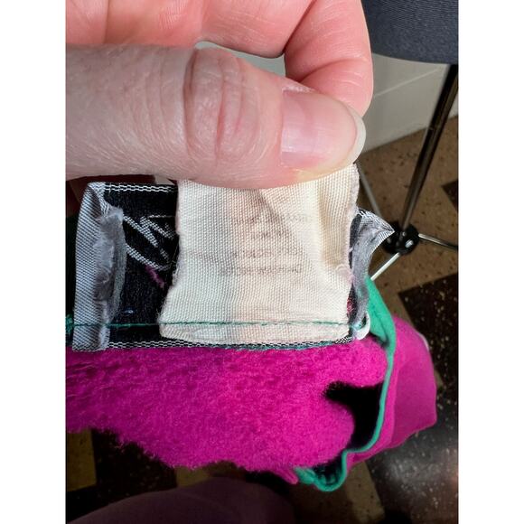 sweatshirt color blocked hot pink purple green 3 snaps - Picture 10 of 10